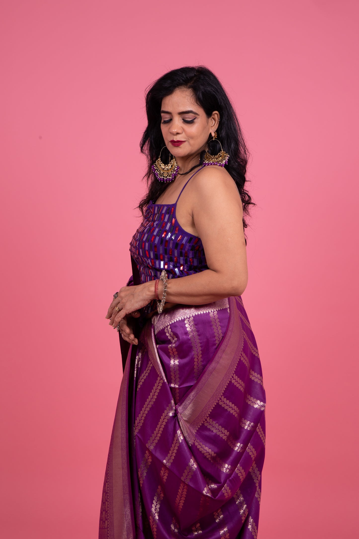 Diva Purple Saree