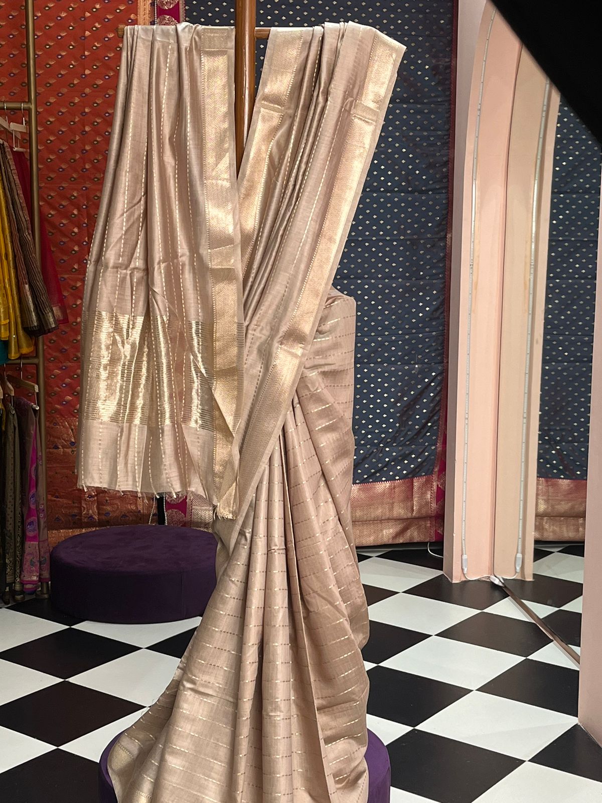 Art Maheshwari Silk Beige