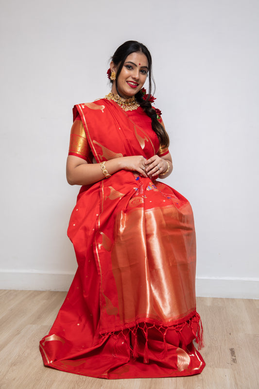 Red Neeta A Replica Saree