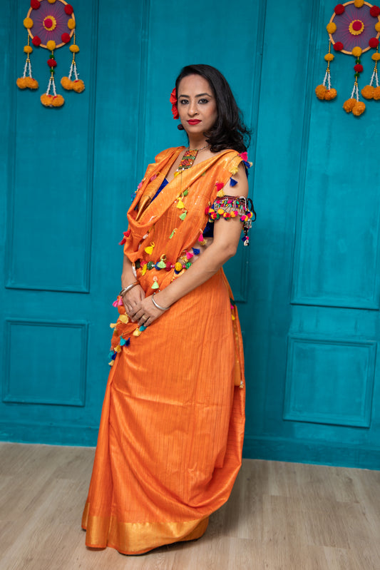 Orange Moha 2 Saree