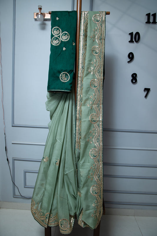 Mayuri Green Saree