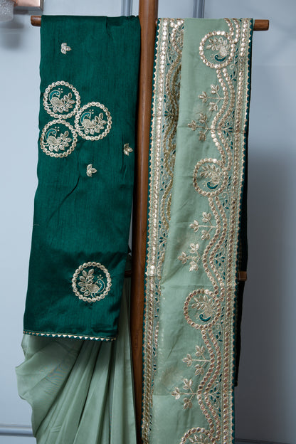 Mayuri Green Saree