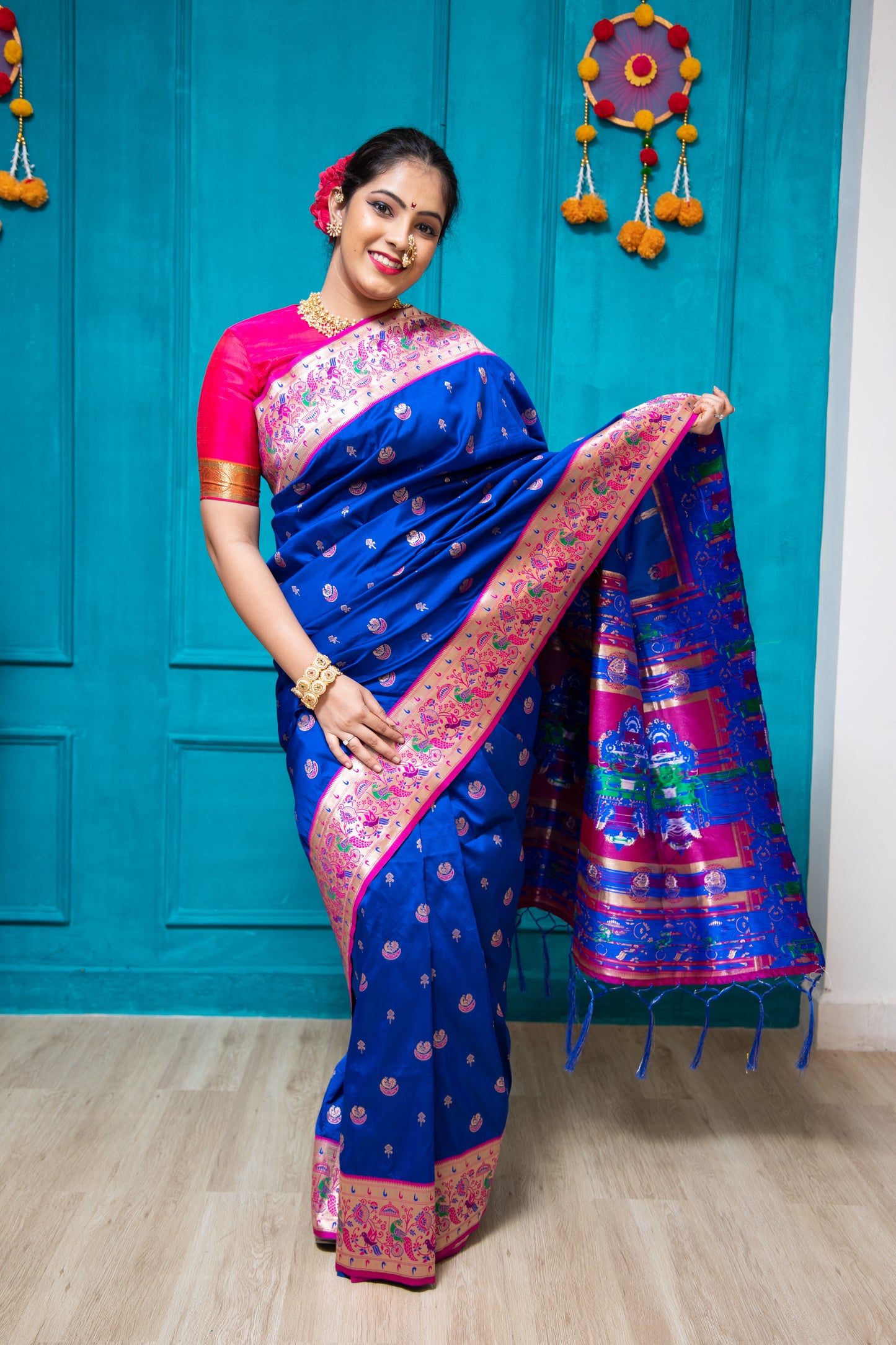 Royal Blue Paithani 6 Saree