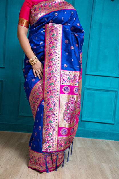Royal Blue Paithani 6 Saree