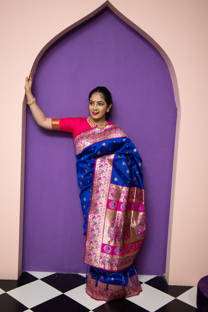 Royal Blue Paithani 6 Saree