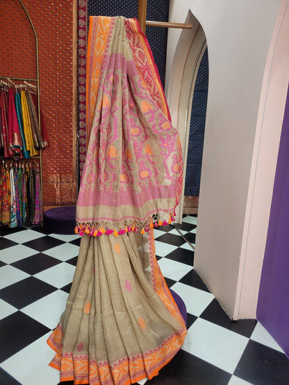 Jamdani Linen beige