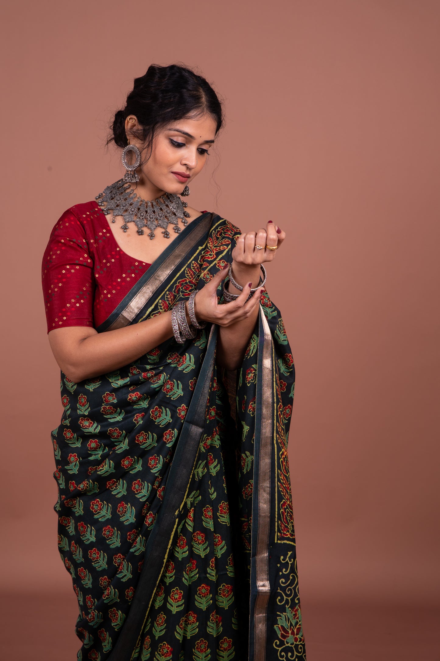 Crepe Silk Black Saree