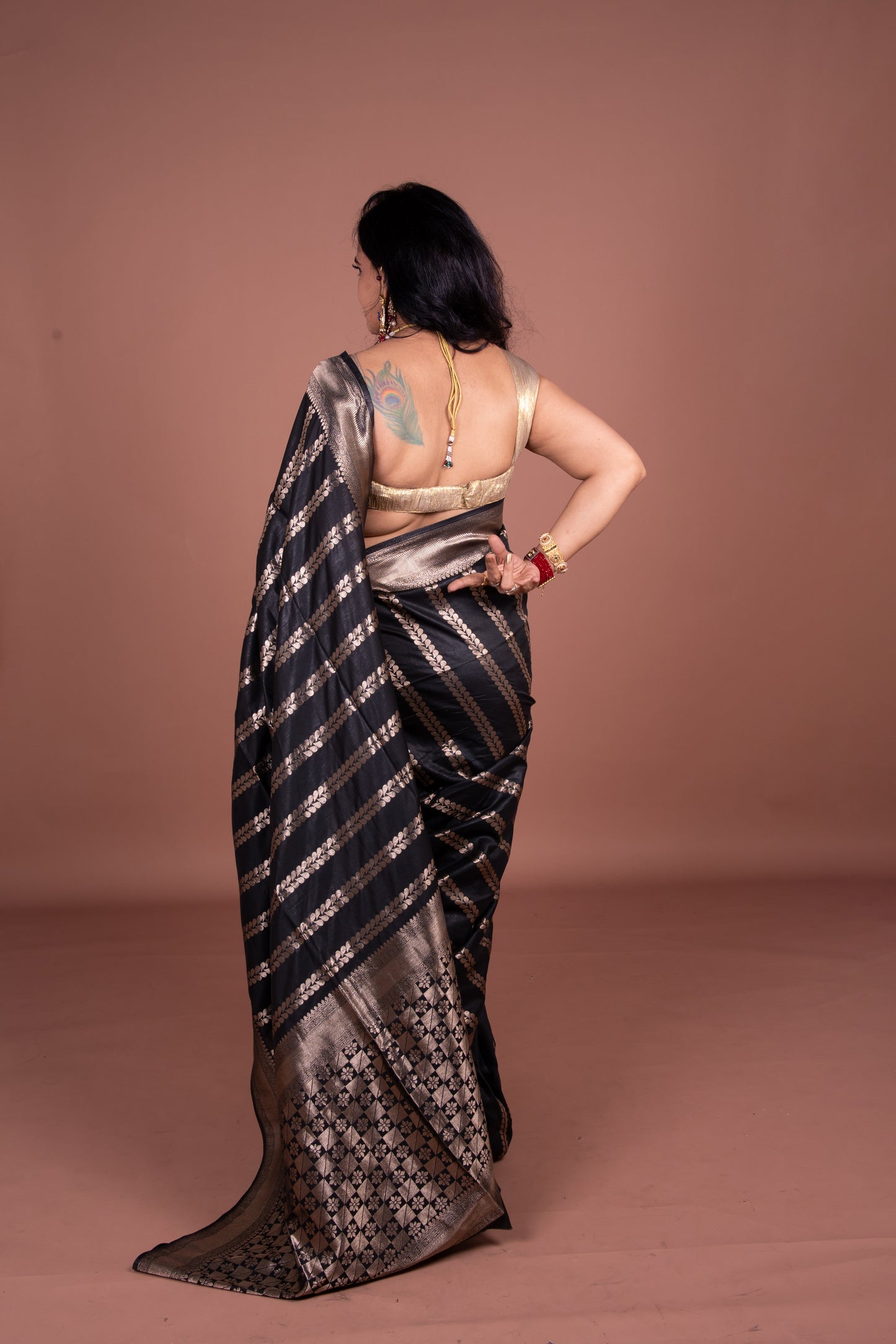 Diva Black Saree