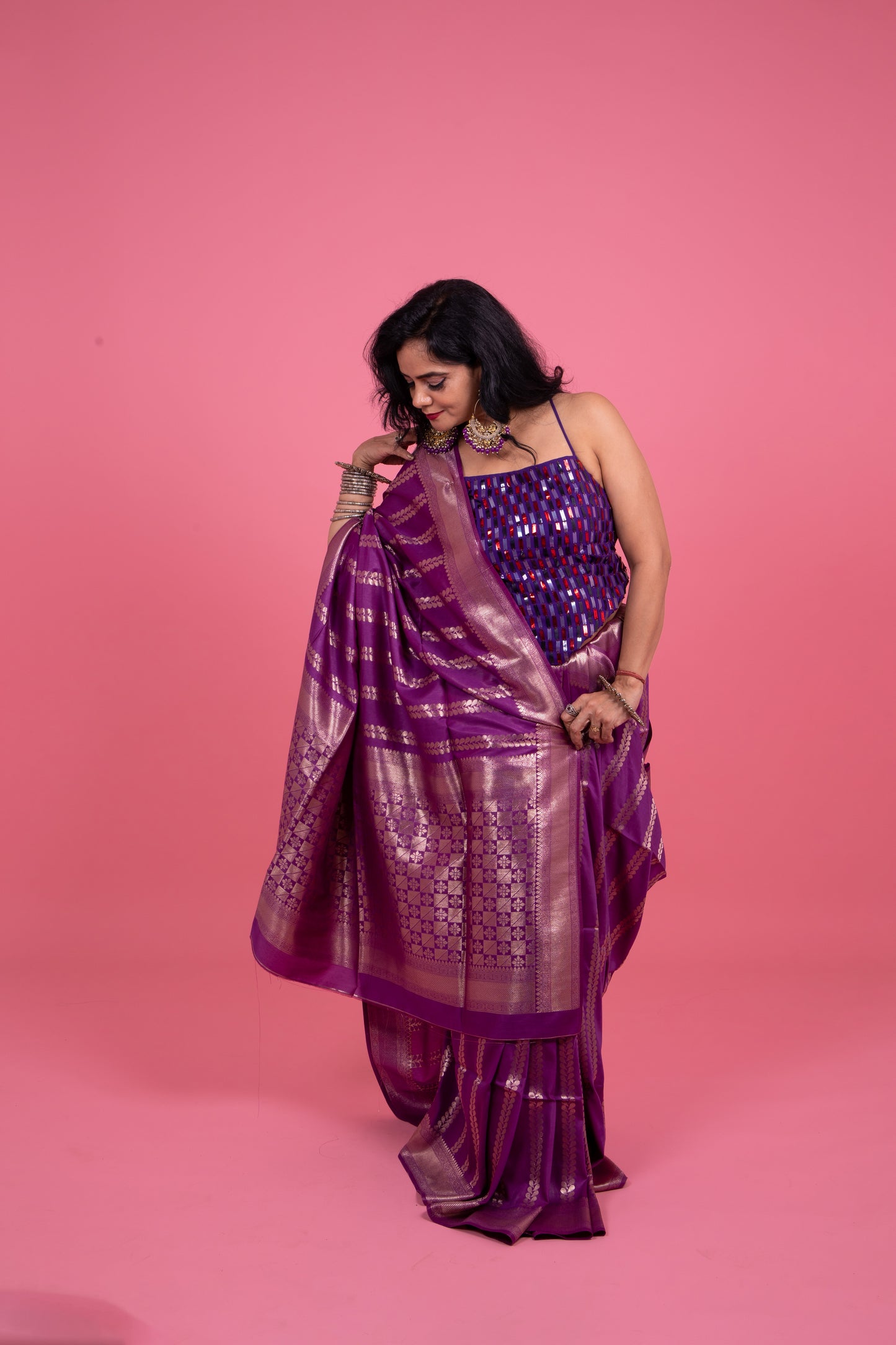 Diva Purple Saree
