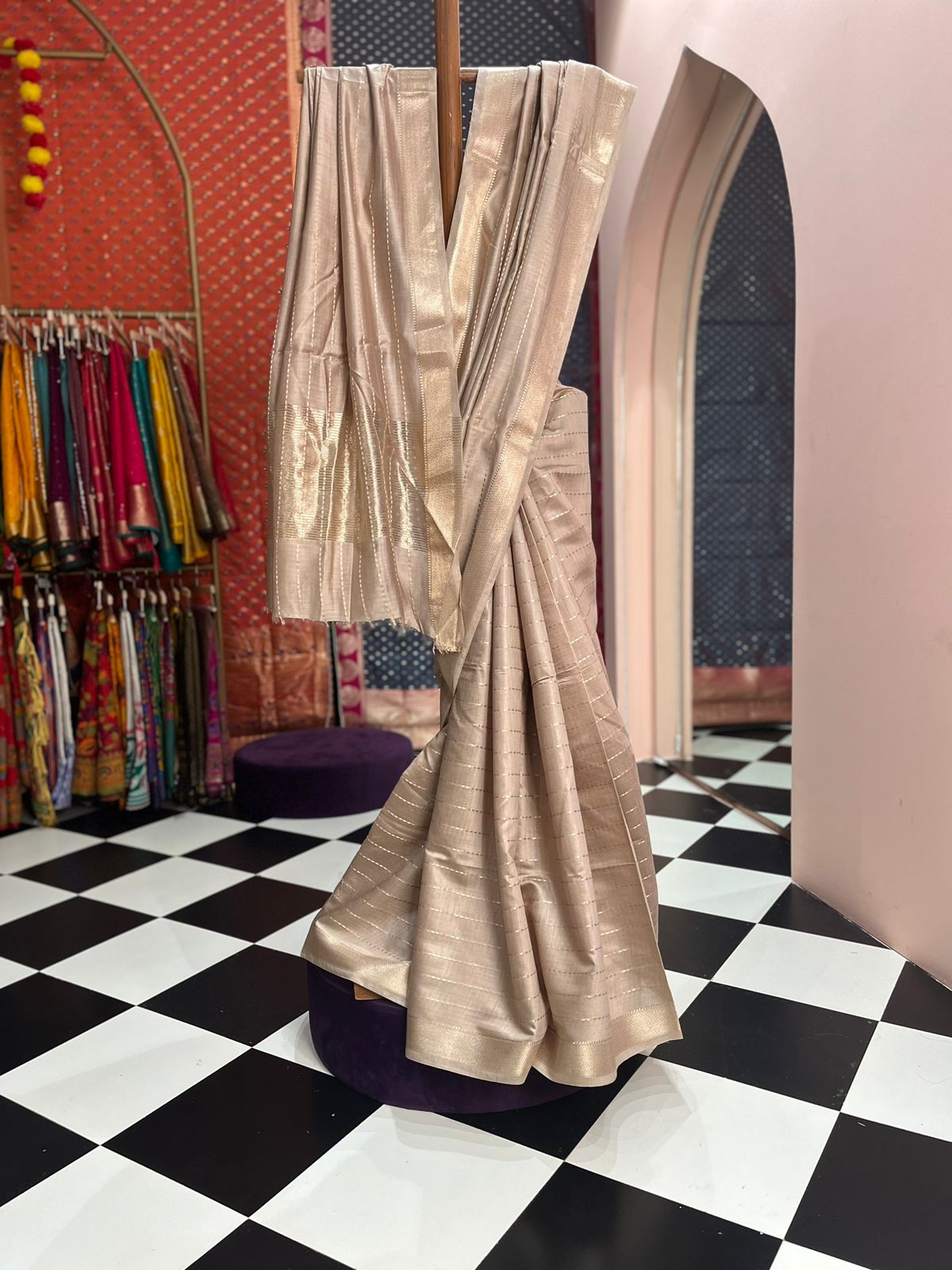 Art Maheshwari Silk Beige