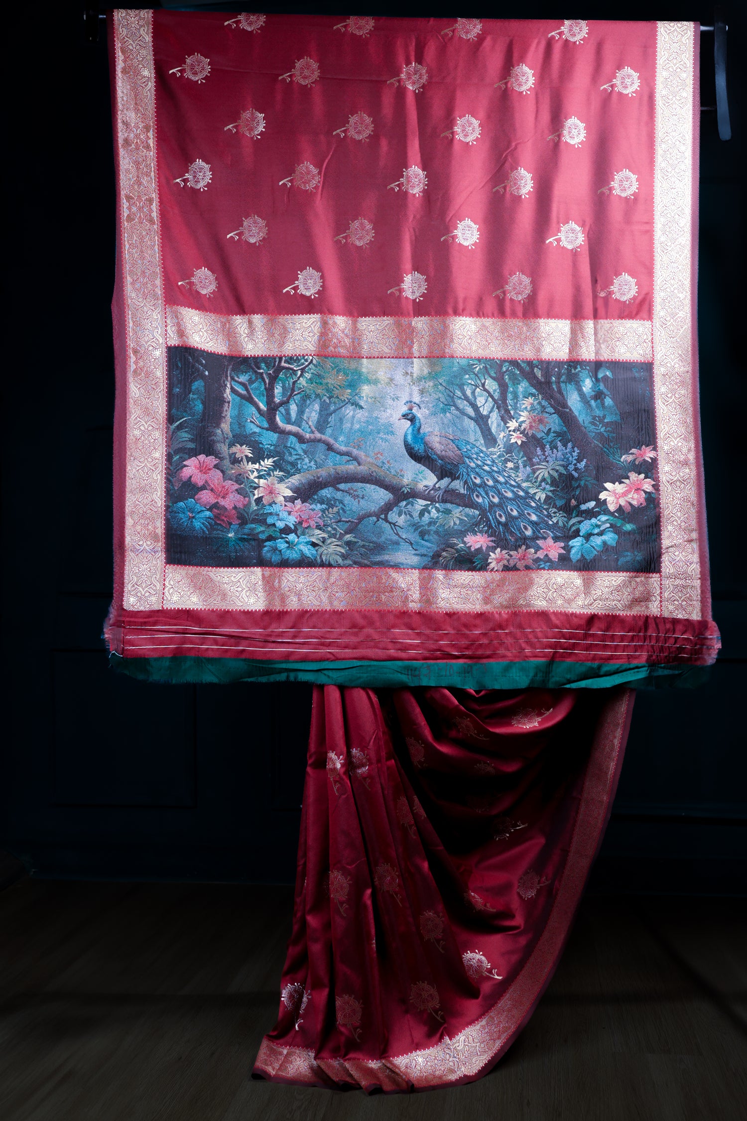 Maroon Mayuri Saree
