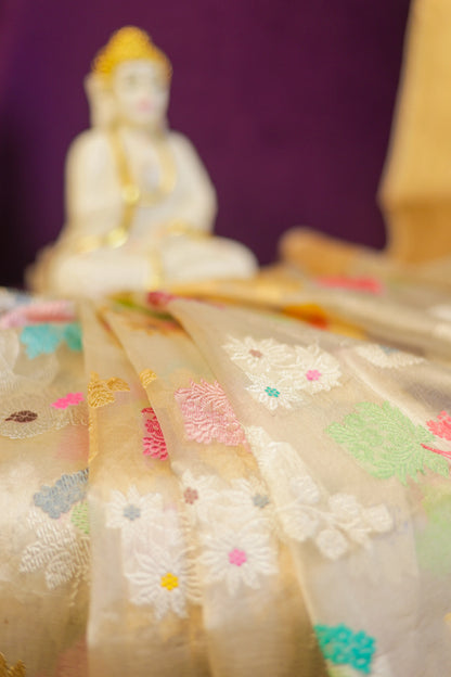 The RoyalPure Banarasi Designer Handloom Tissue Saree