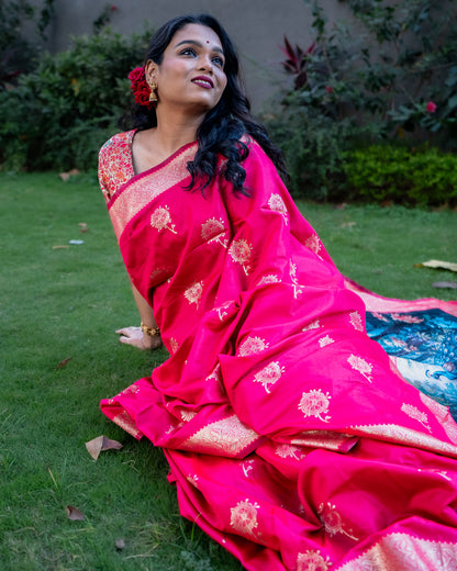 Pink Mayuri Saree