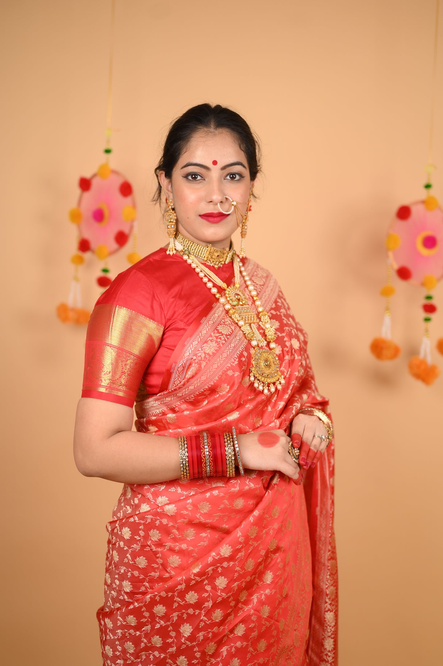 Red Pure Tanchui Katan Silk Saree