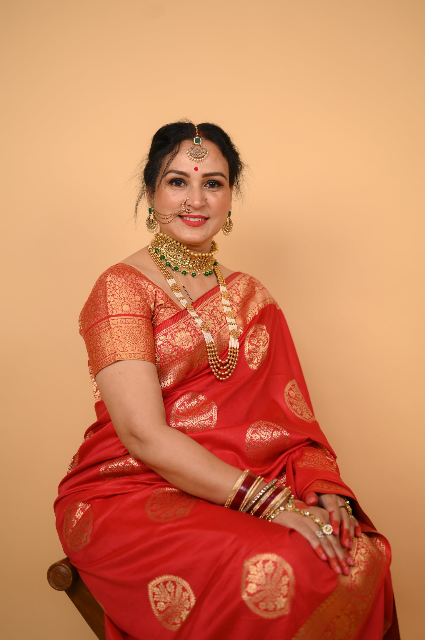 Red Ketan Silk Saree