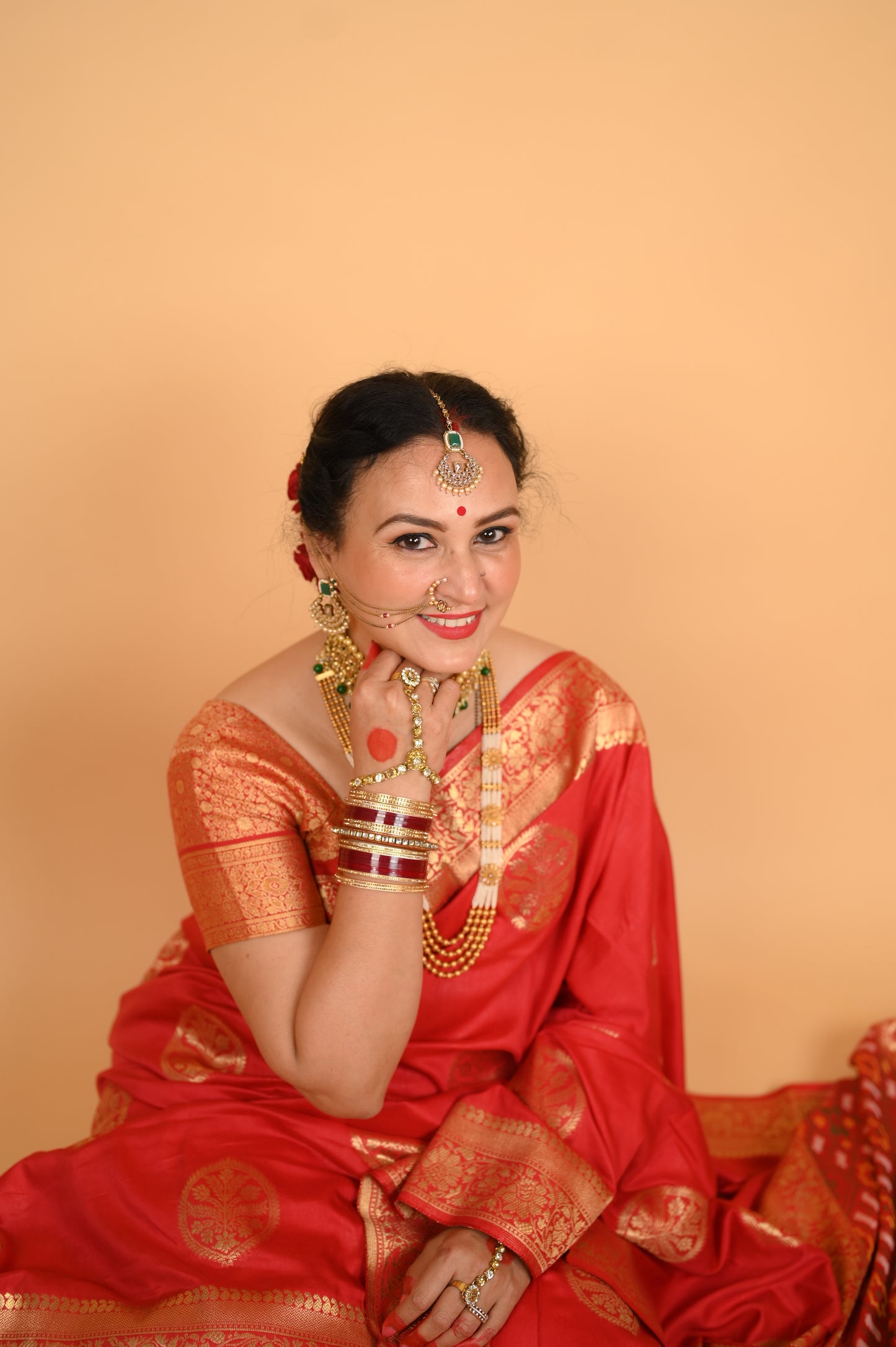 Red Ketan Silk Saree