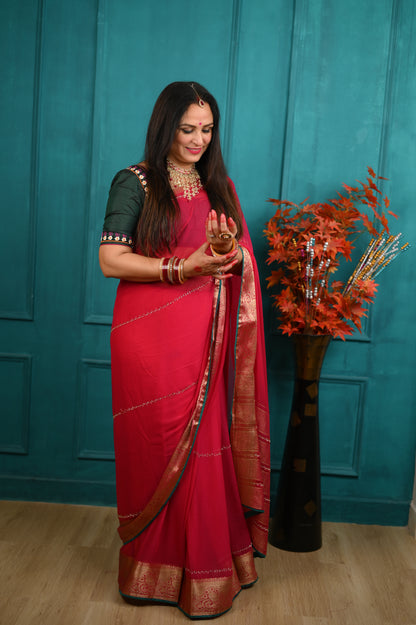 Red Dollar 2 saree