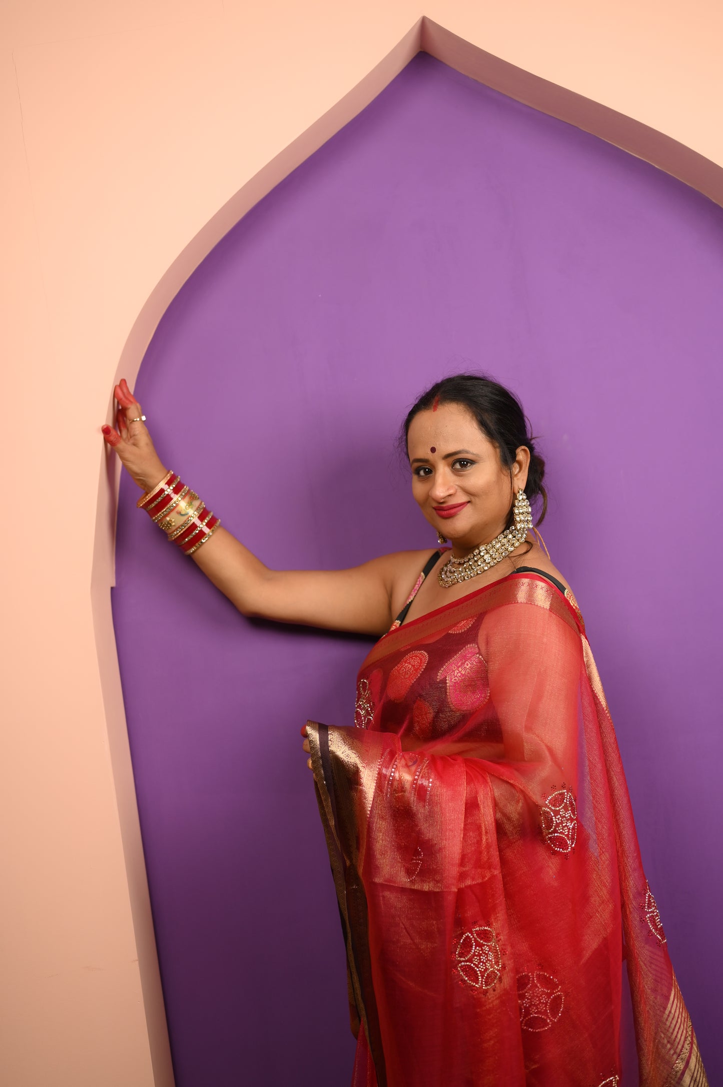 Red Dollor Saree