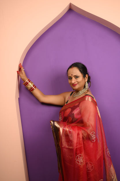 Red Dollor Saree