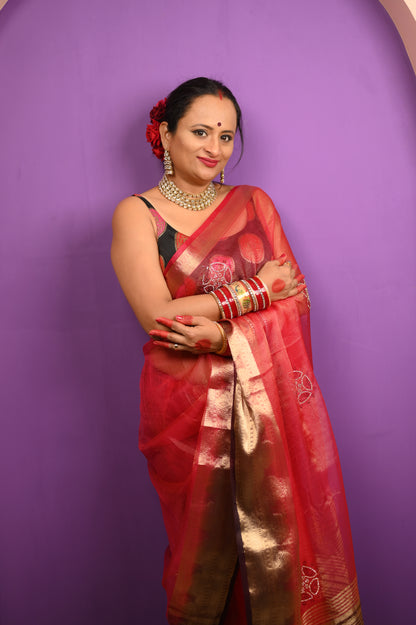 Red Dollor Saree