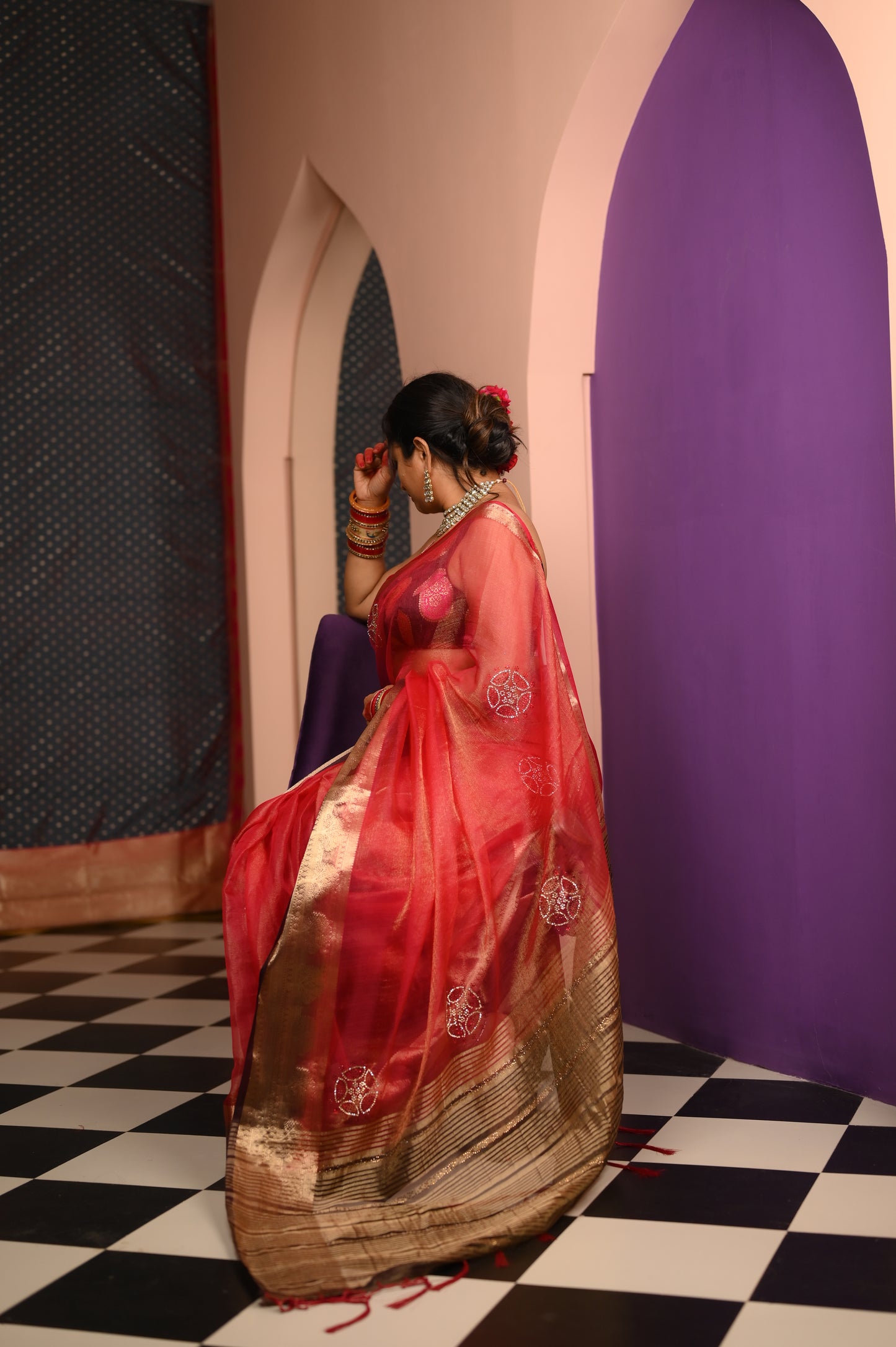 Red Dollor Saree