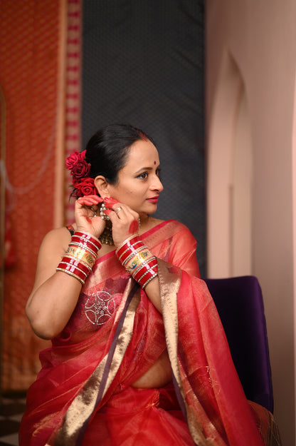 Red Dollor Saree