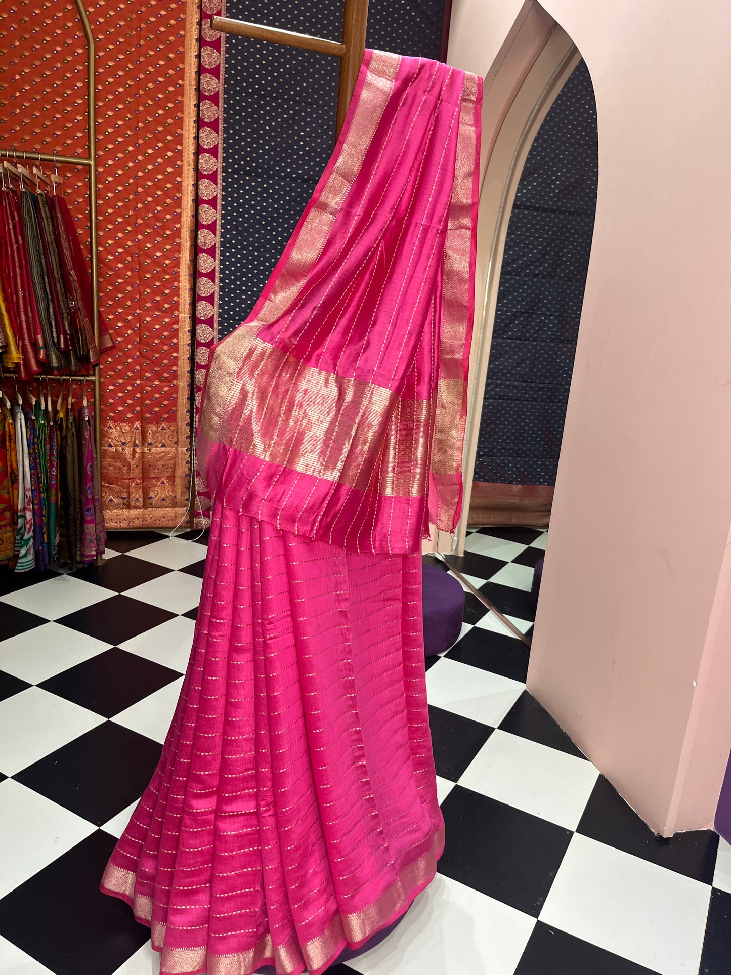 Art Maheshwari Silk Pink