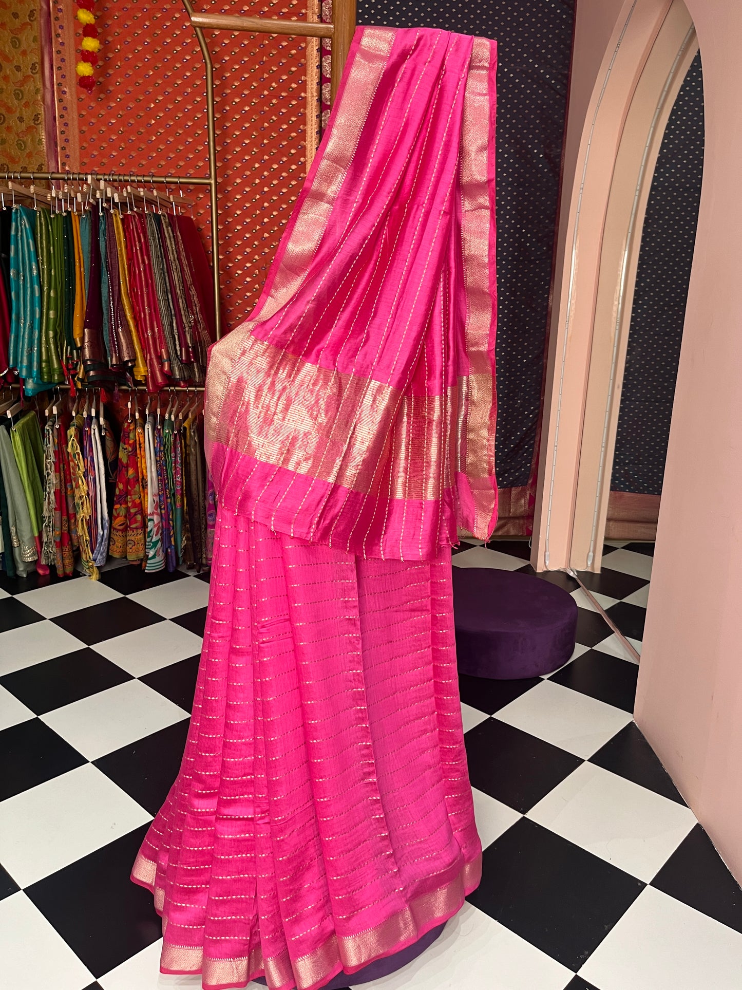 Art Maheshwari Silk Pink