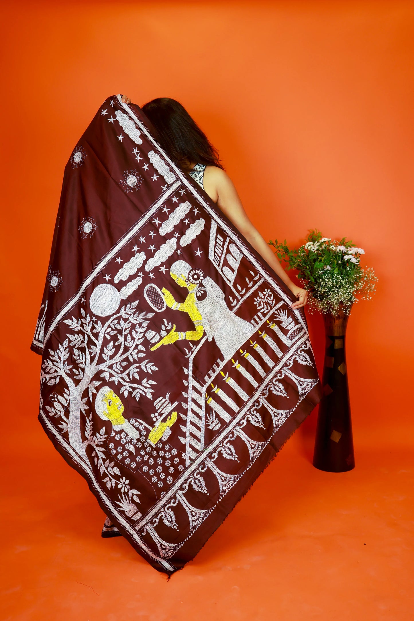 Karwa Chaut Kantha Saree