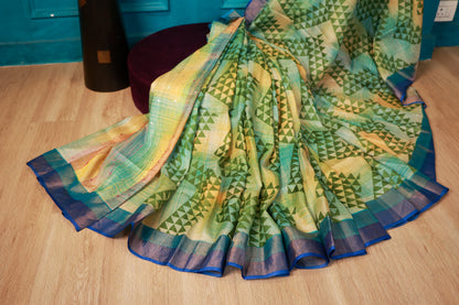 Tussar Kantha Multi Colour