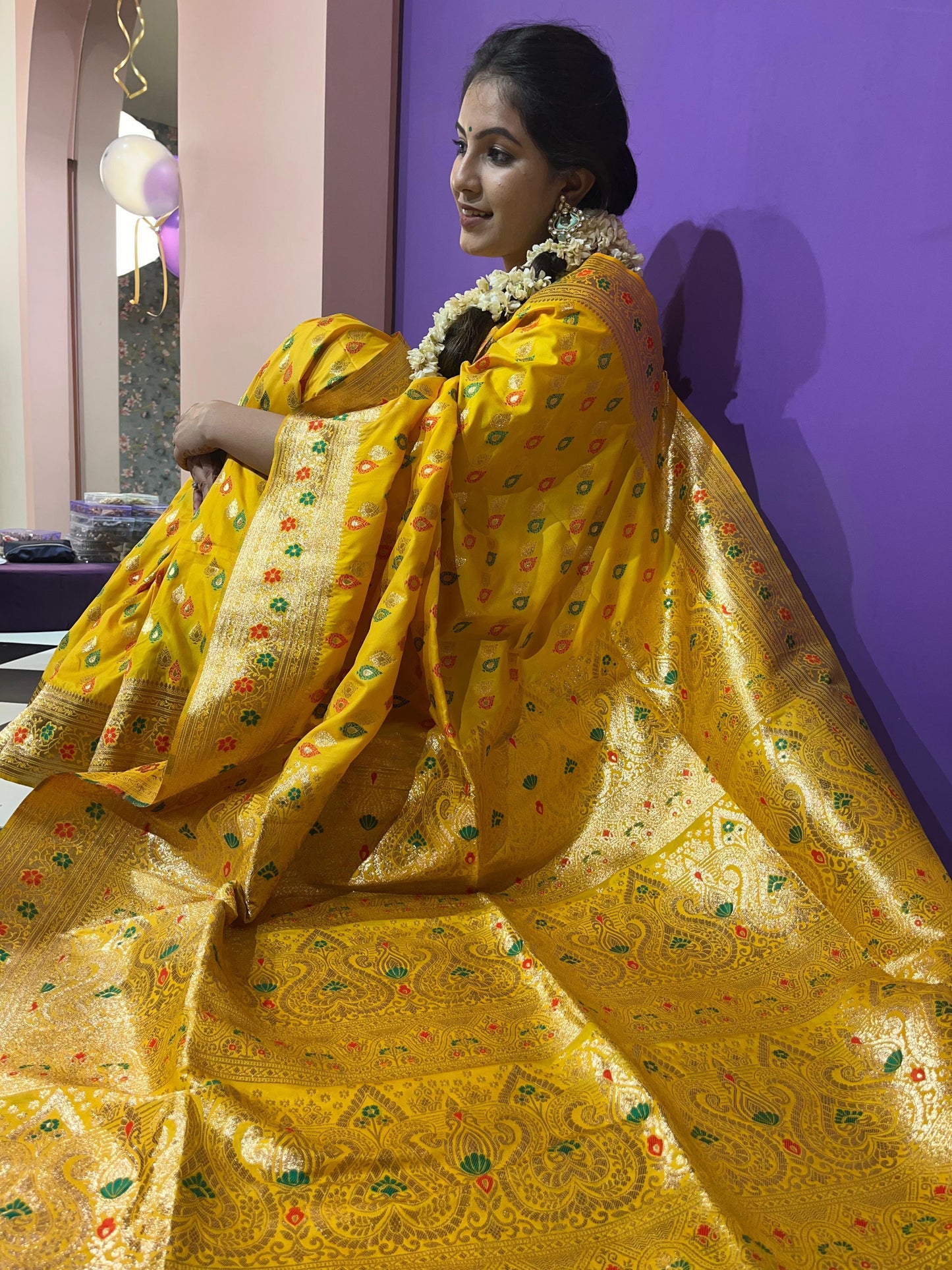 Yellow Art Paithini Saree