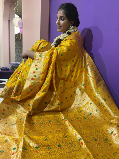 Yellow Art Paithini Saree